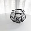 Round Hand-held Woven Iron Egg Basket for Kitchen Use