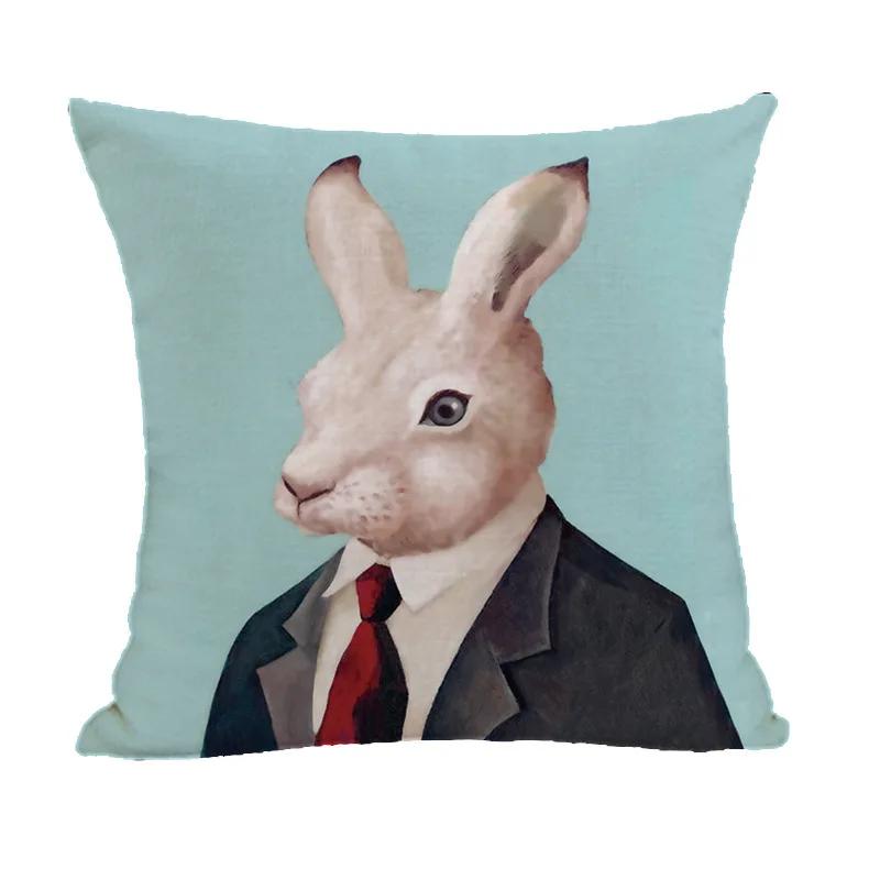 Kreatywna urocza poszewka na poduszkę z poliestru we wzór w zwierzęcy nadruk do dekoracji sofy w salonie domowym poduszka poszewka