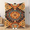 1pc Flannel Blanket Colorful Geometric Floral Pattern Soft Comfortable And Warm This Nap Blanket/Sofa Blanket Is Suitable for All