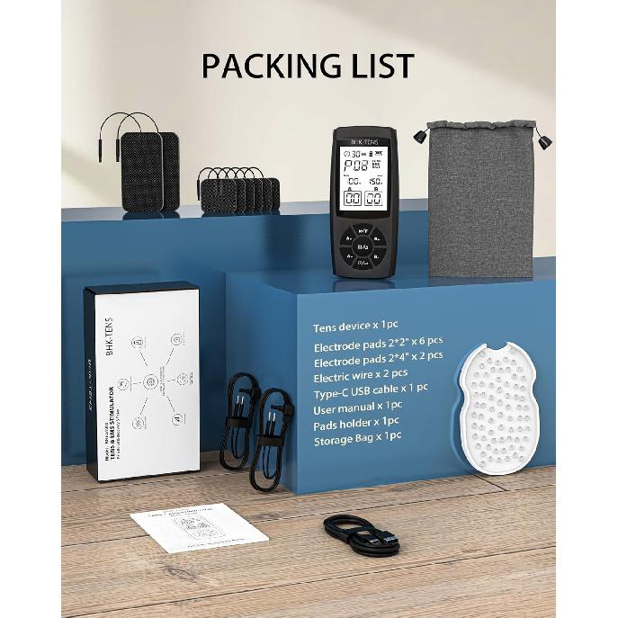 TENS Unit Muscle Stimulator for Pain Relief Therapy, 22 Modes EMS TENS Machine, Electronic Muscle Relaxer for Shoulder Pain Relief, Back Pain,