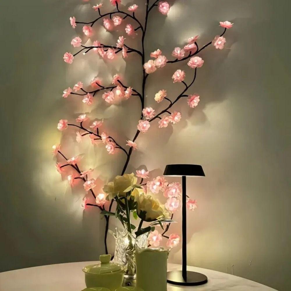 Creative Wall Decor Light 48/72/96/144 LED Bendable Flower Branch Lamp  Wall Window Decor