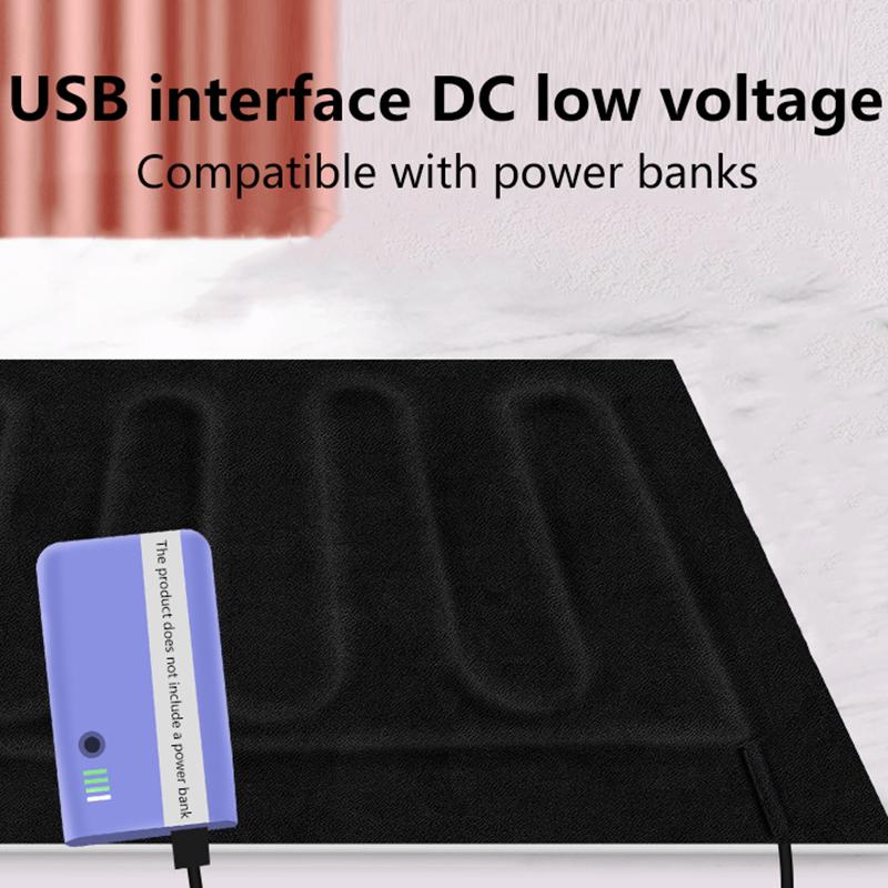 5V USB Heizung Carbon Faser Elektrische Heizung Pad Jacke Weiche Kissen Winter Männer Weste Heizung Kleidung Wärmer Pads Warm halten