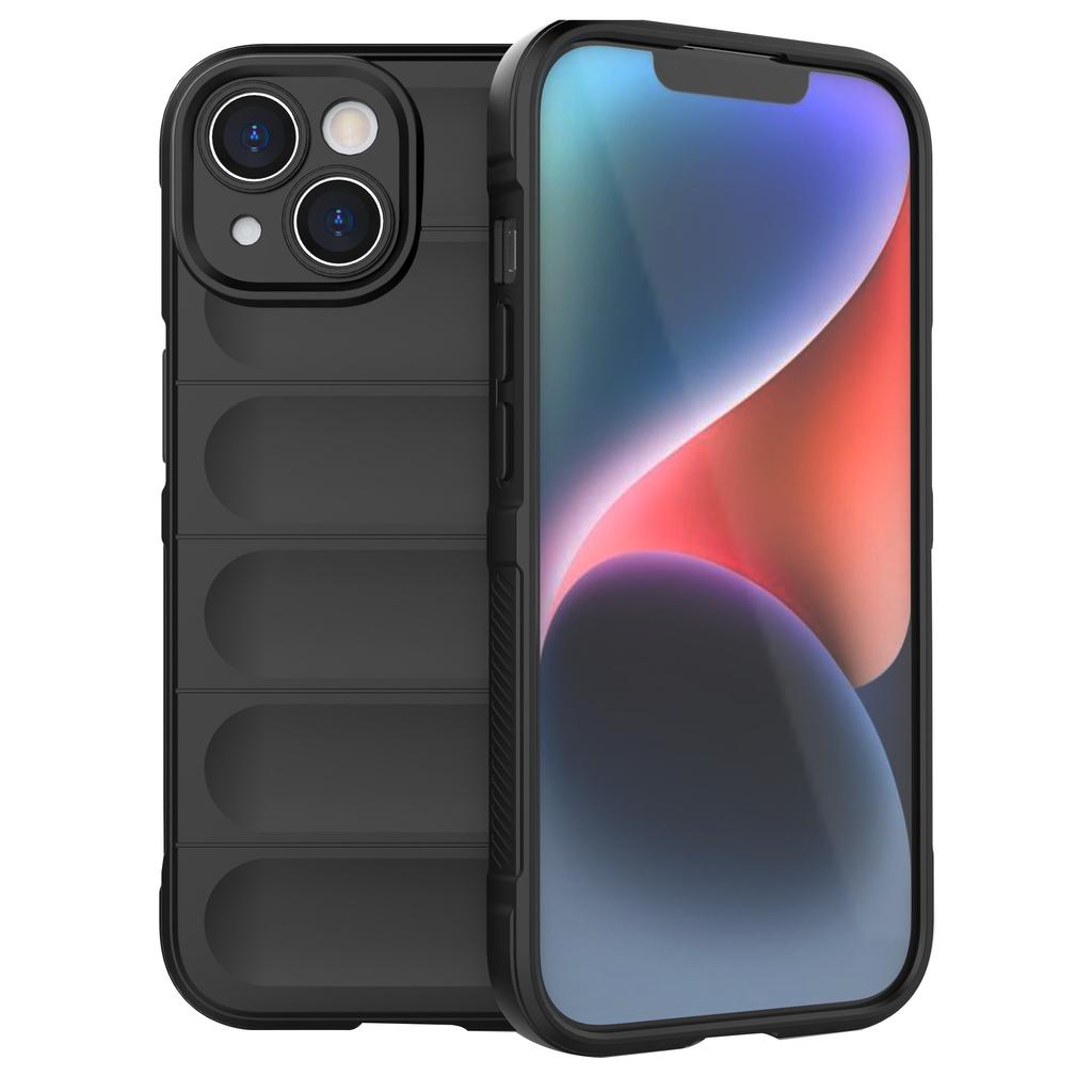 For iPhone 15 Soft TPU Cell Phone Case Anti-drop Rugged Phone Back Cover