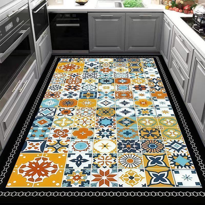 

Kitchen-specific diatomaceous earth floor mat, absorbent, non-slip, household carpet, wall-to-wall wear-resistant mat, cuttable. 80x120cm рожевий