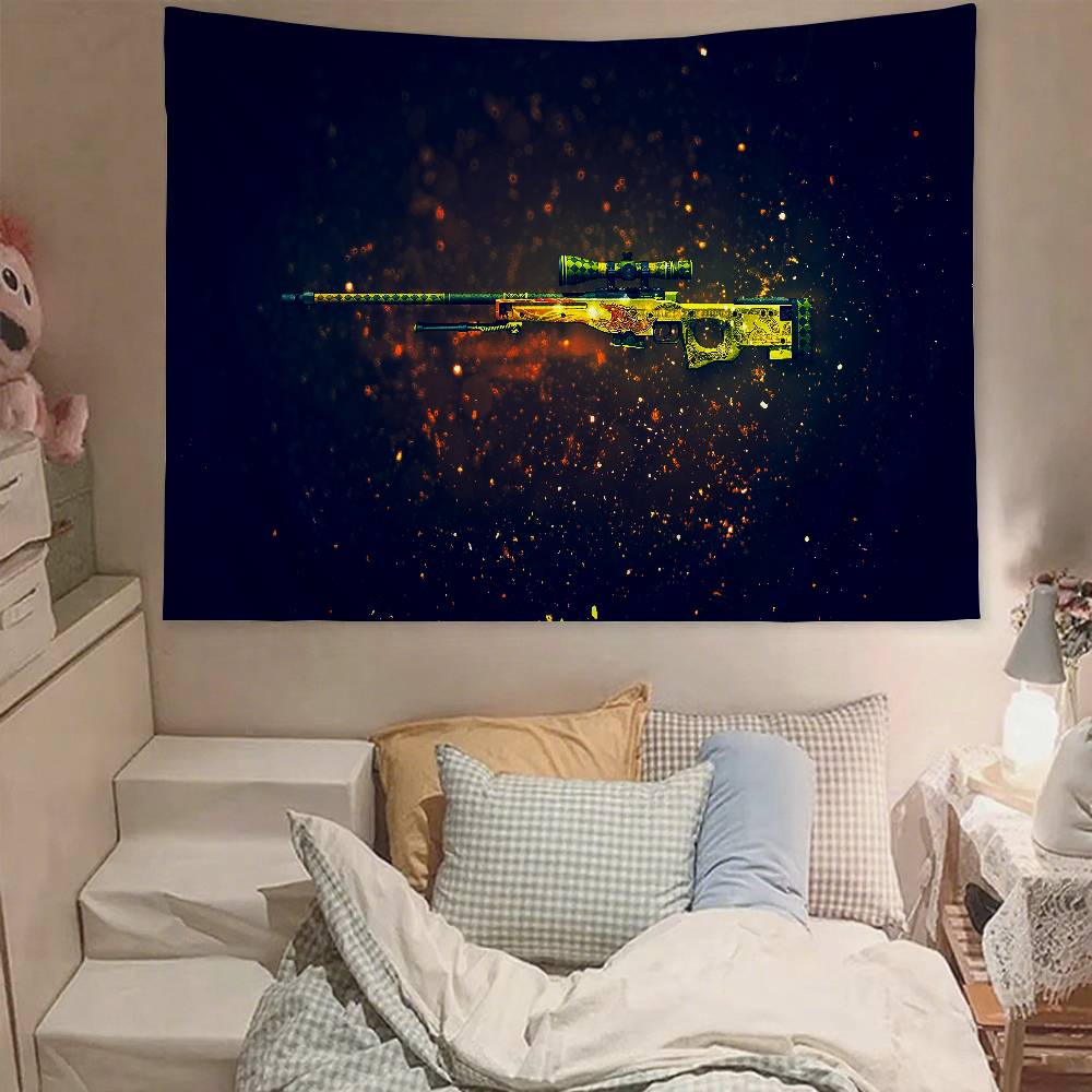 CS GO Tapestry Wall Hanging Tapestry Art Deco Blanket Curtain Hanging At Home Bedroom Living Room Decor