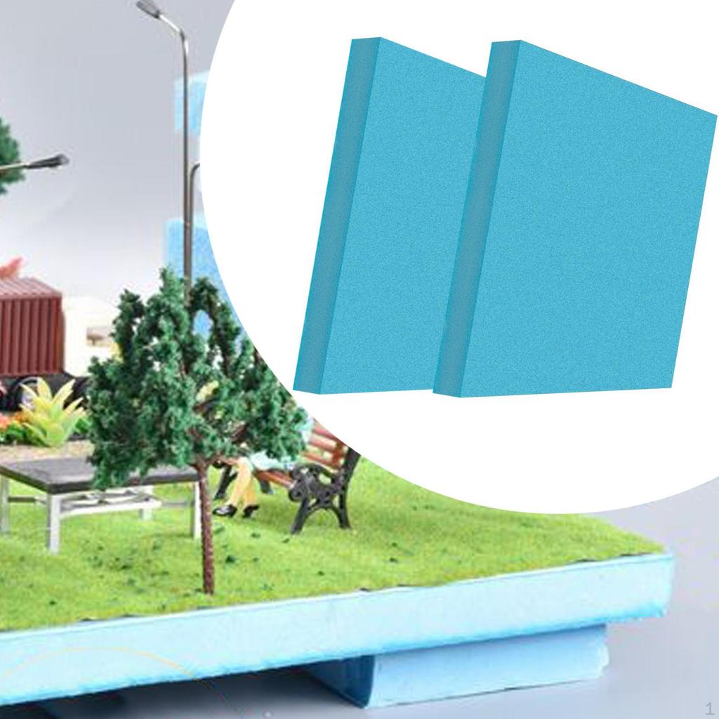 2 Pieces Foam Slab Sheets Plate 2cm Thickness DIY Board Scene Block Making Material for