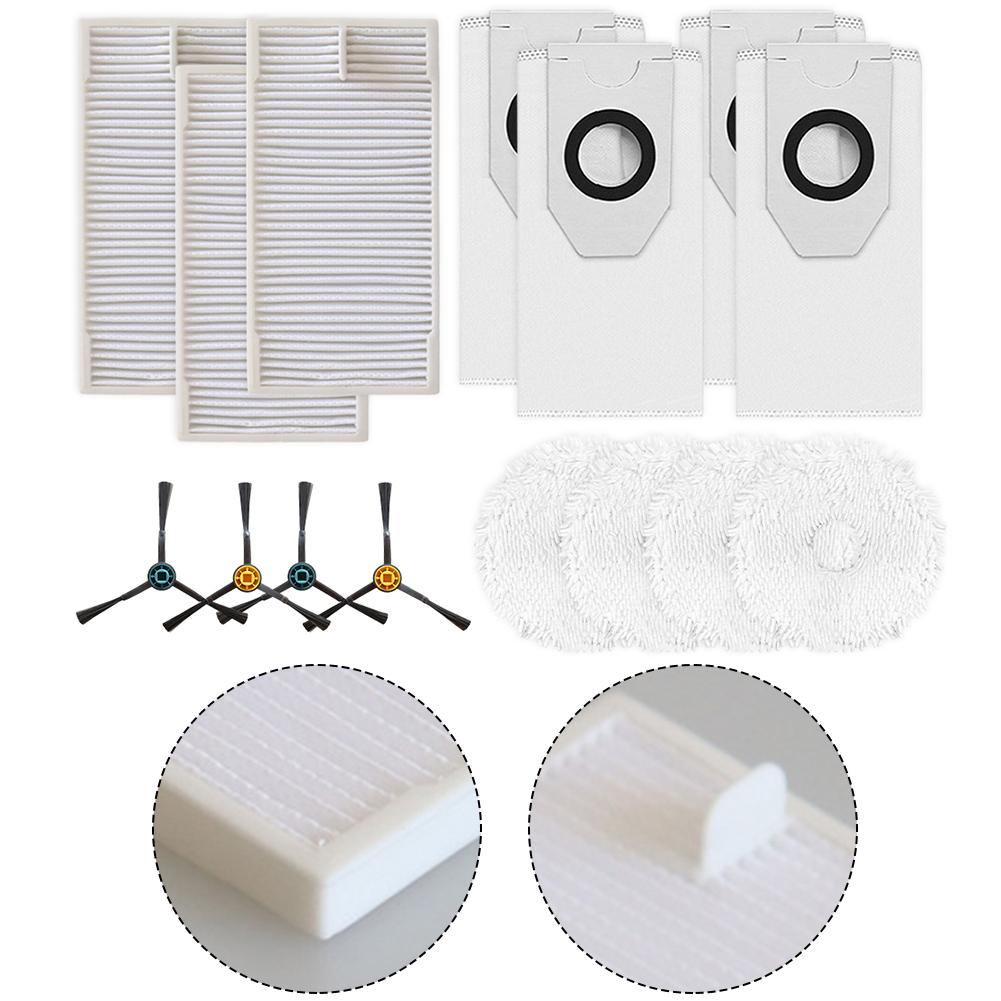 1 Set For Midea V12/ For Eureka J12 For Ultra Filter Mop Cloth Bag Side Brushes Kits Vacuum Cleaner Accessories Spare To Replace