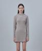 Rest And Recreation Hairy Hood Knit Dress - Beige