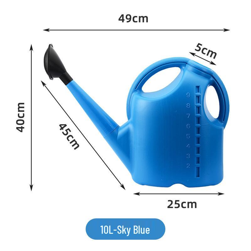 Large Capacity Long Spout Plastic Watering Can for Flowers and Vegetables