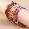 10Pcs Bohemian Handmade Colorful Beads Anklets for Women Girls Beaded Starfish Ankle Bracelet Summer Beach Jewelry Gifts
