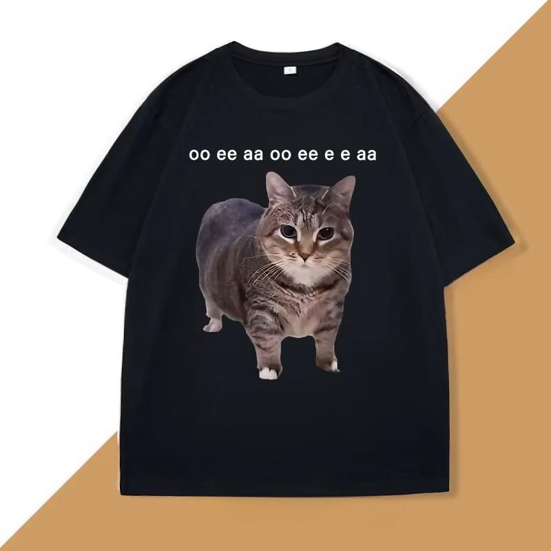 Letní Unisex Tričko S Potiskem Vzorů Letní Krátký Rukáv Street Style Ležérní Čistá Bavlna Oblečení Tričko