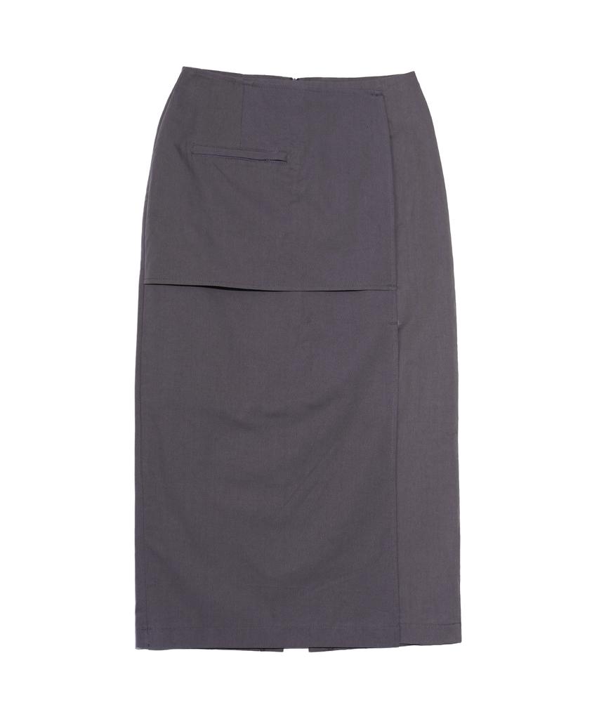 Hardcore Happiness Classic Pocket Maxi Cut-Out Skirt_Charcoal