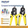 HSC8 6-4 Tubular Terminal Crimping Pliers - Sleeve Type, Manual Crimping Tool
