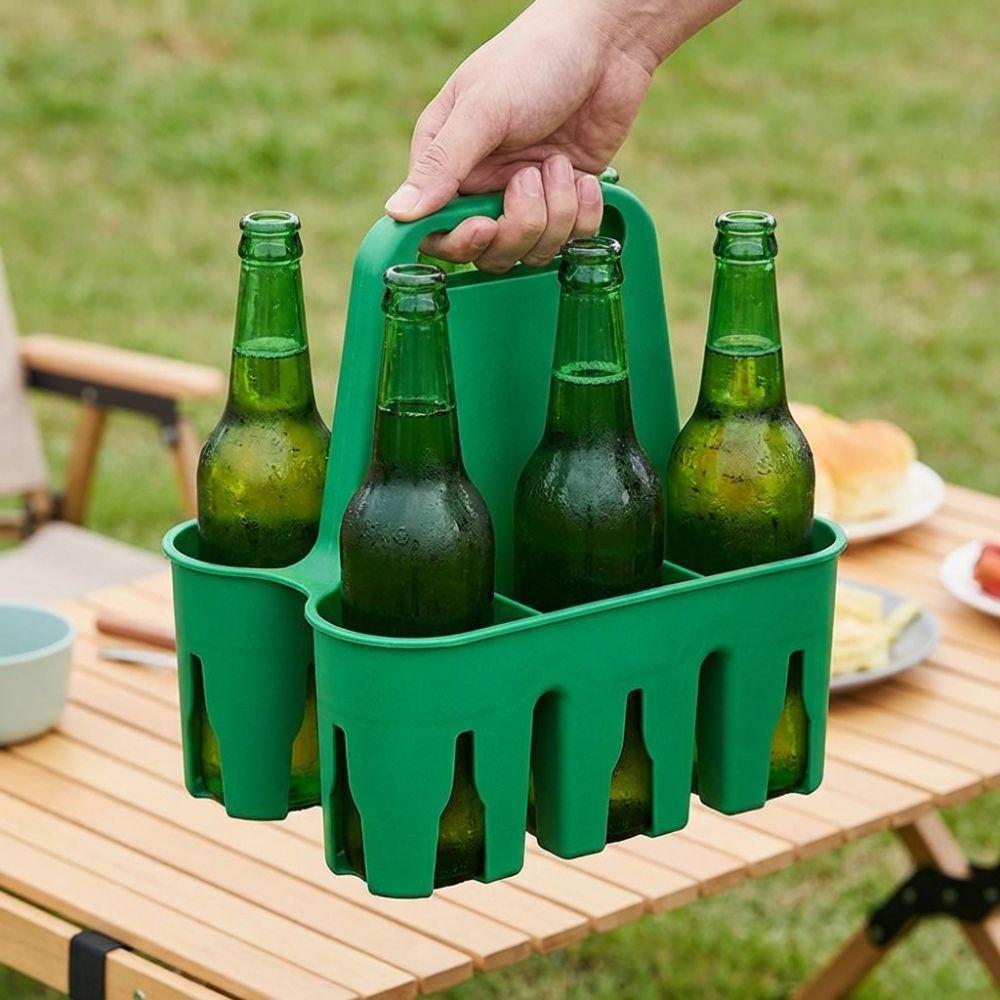 6 Pack Capacity Portable Beer Holder Cup Organizer Drink Holder Beer Bottle Carrier  Picnics