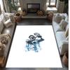 Lionel Messi bedruckter Flanell-Teppich rutschfest weicher Polyester-Bodenläufer Indoor Dekor-Matte für Schlafzimmer Wohnzimmer Sofa