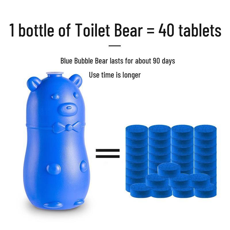 Blue Bubble Bear Toilet Cleaner for Deodorizing and Odor Removal