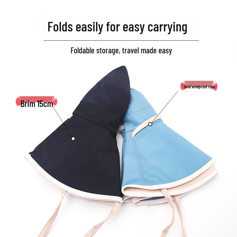 Women's Summer Sun Protection Hat with Large Brim and Face Covering