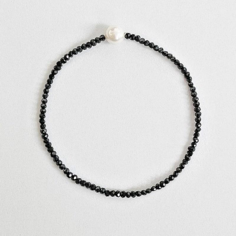 LOVE ME MONSTER Black Spinel & Pearl Bracelet