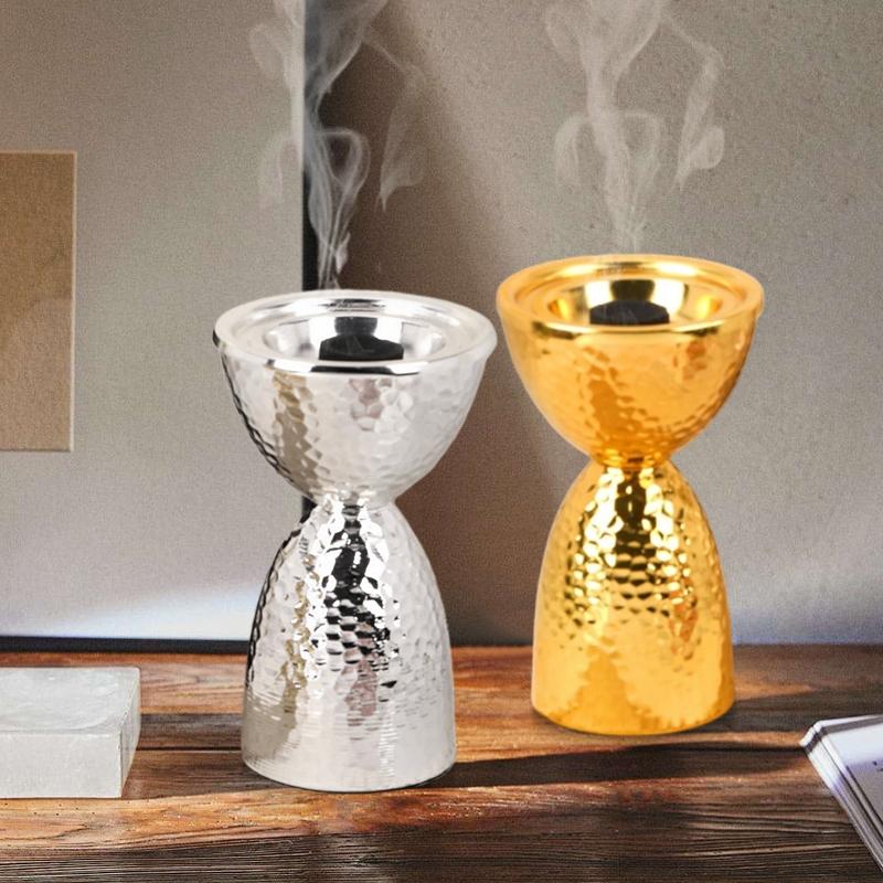 1PC Handicrafts Tabletop Metal Simplicity Iron Tea Rooms Incense Burner Elegant Heat-resistant Ornaments Stability