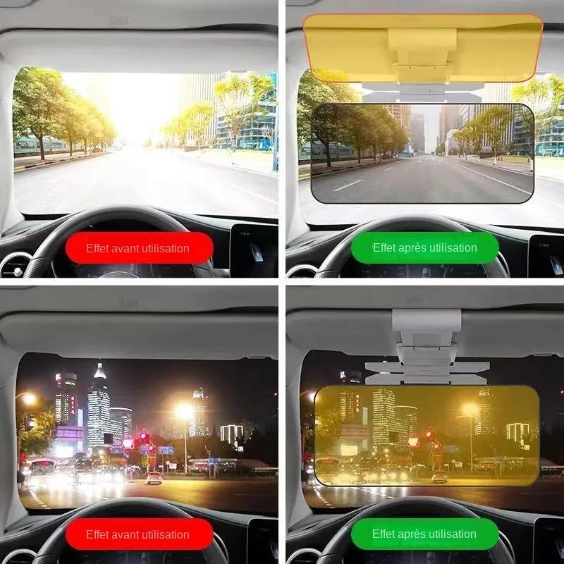 Foldable Car Sun Visor Driver's Eyewear Anti Anti-Glare Sunglasses UV Protection Day & Night Driving Enhanced Light Glasses