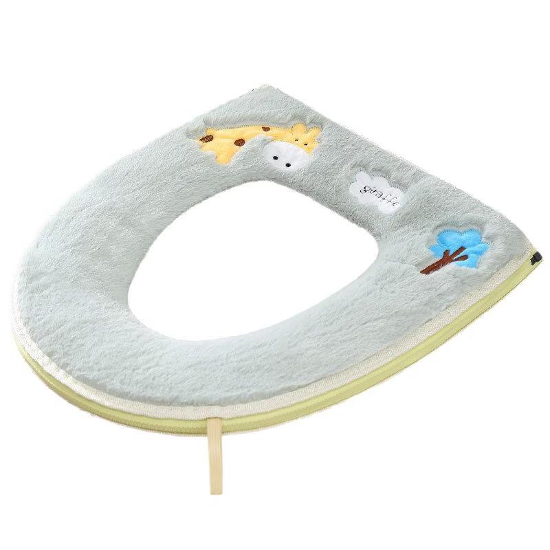 Waterproof Rabbit Velvet Fawn Winter Toilet Seat Cover