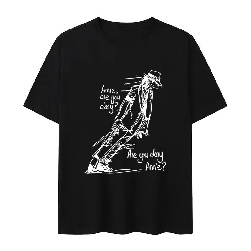 

2026 New Classic Michael Jackson Are You Okay Print Punk Rock Fashion T-shirt Men s Clothing Women Cotton Cozy Summer T Shirt... 5XL