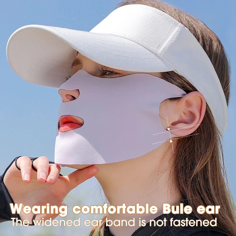 

Washable Ice Silk Mask Reusable Face Veil Trendy Sunscreen Mask