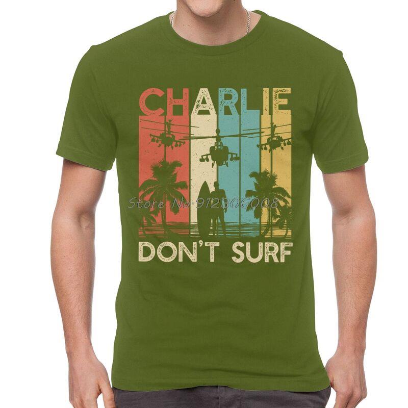Charlie Dont Surf T-Shirt Herren Grafik T-Shirt Baumwolle Militär Vietnamkrieg Apocalypse Now T-Shirt Urbanes Tee Top Streetwear