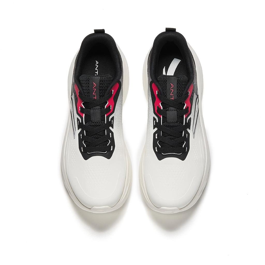 Anta Yi Chen Cushioning Height Increasing Low Top Casual Running Shoes Men's Black White 912545533-2