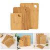 Set of 3 Double Sided Bamboos Chopping Boards Multipurpose Cutting Board for Meat Vegetables and Fruit Kitchen Tool
