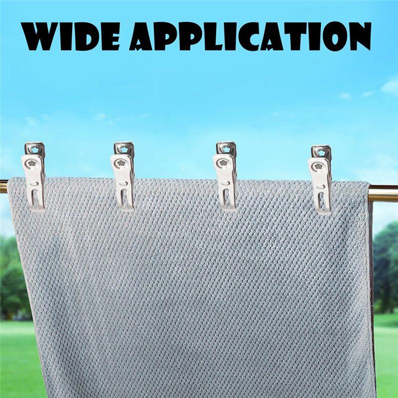 ABIY Garden Clips, 40 PCS Stainless Steel Heavy Duty Greenhouse Clamps For Secure Netting And Covers