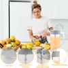 Mixing Pitcher for Drinks 2000ml Mixing Water Pitcher with Lid Wide Mouth Juice Mixing Container with Plastic Blades and Mixer