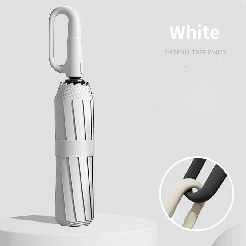 20 Bones Windproof Strong 105CM Reinforced Automatic Folding Umbrella for Men, Large Buckle Handle Wind and Water Resistant