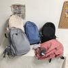 Schoolbag1011 high school junior high school men and women large capacity backpack student bag solid color nylon bag simple travel backpack