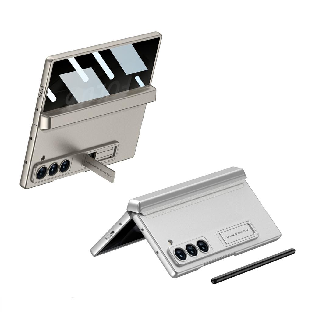 GKK For Samsung Galaxy Z Fold6 5G Case with Privacy Screen Film,Pencil Slot Magnetic Hinge Hard PC Phone Cover