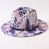 New European and American style letter printing fashion top hat men's and women's fashion jazz hat sunscreen sun hat