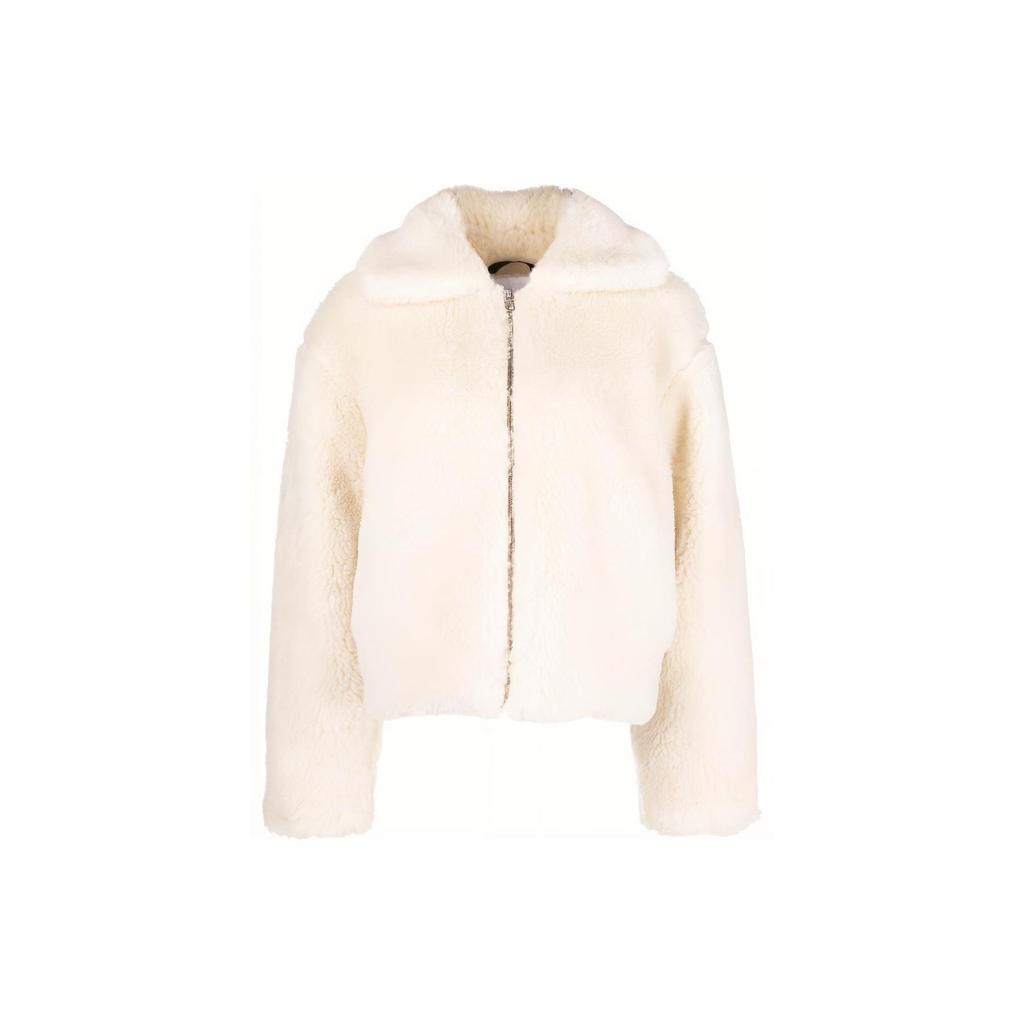 Calvin Klein Logo Print Zip-Up Jacket Women jackets Off-White J20J219842-ACF