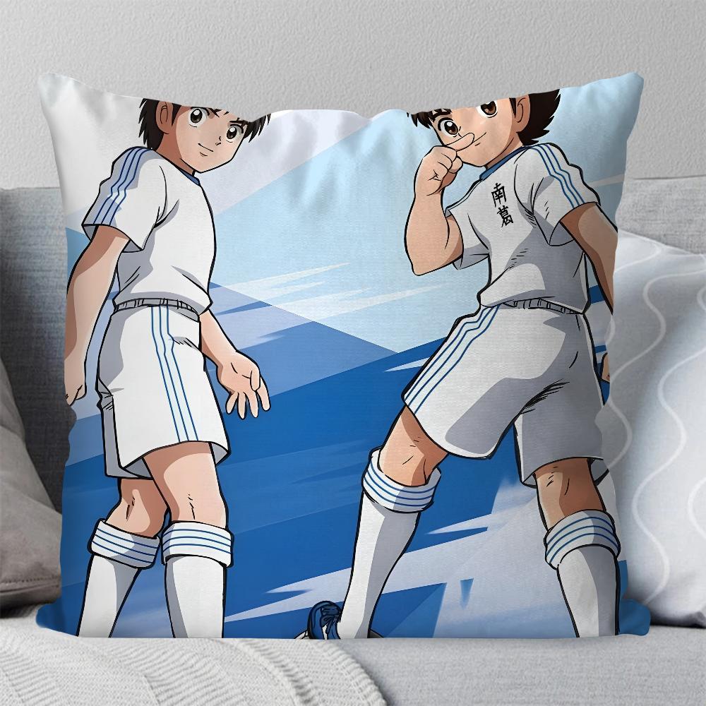 C-Captain Tsubasa Animations-Kissenbezug Quadratisches Kissen Schlafzimmer Sofa Freizeit Komfortkissen Auto Wohnzimmer Heimdekoration 40X40