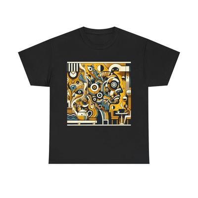 Unisex Adult T Shirt Dada Absurd Clock-Melting Café