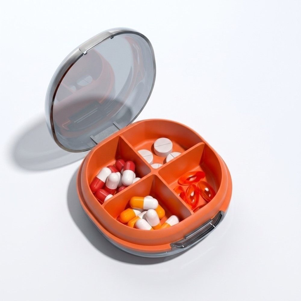 Plastic Pill Box 3 Grid Granule Storage Box Waterproof Travel Pill Case Outdoor