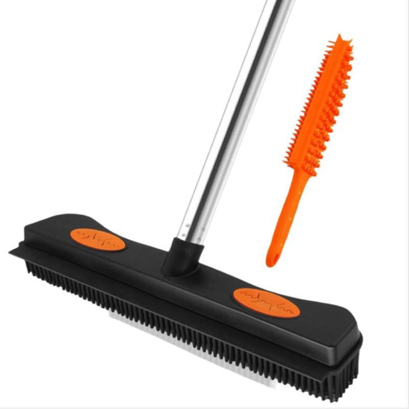 Pet Hair Removal Mop With Stainless Steel Head For Hard Floors And Carpets