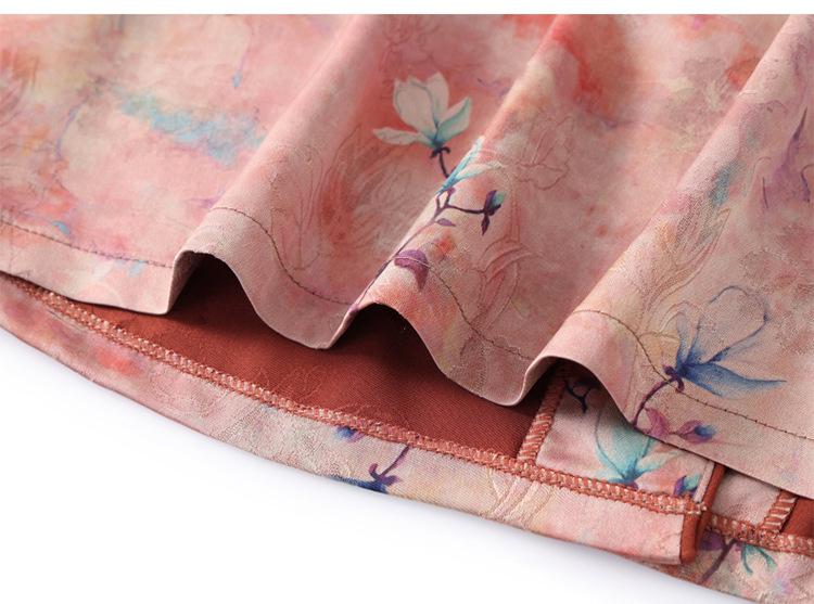 Imitation Silk Shirt for Elderly Women - Chinese National Style