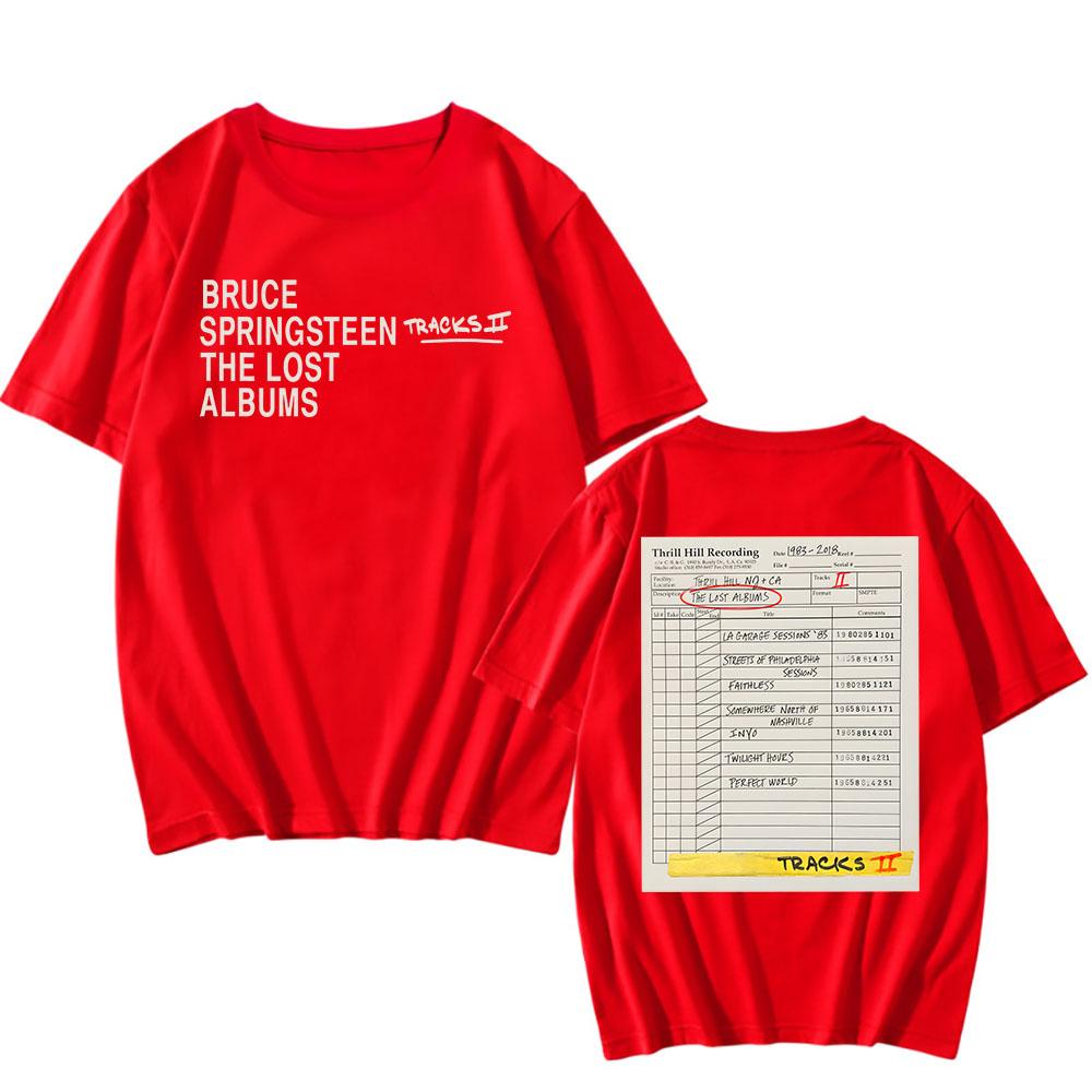 

БРЮС СПРИНГСТИН Tracks II: Футболка с коротким рукавом The Lost Albums, мужская, унисекс, уличная одежда, летняя, хлопковая, мужская, женская, футболка, топы 4XL