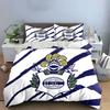 Striped Bedding with Crest Logo Bedding Duvet Cover Set Duvet Cover Pillowcases  (1 * Duvet Cover 2 * Pillowcases, Without Duvet Insert)