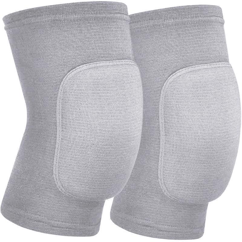 

1 пара компрессионных наколенников, Нескользящие дышащие наколенники, подтяжки, противоударная губка, мягкие наколенники серый