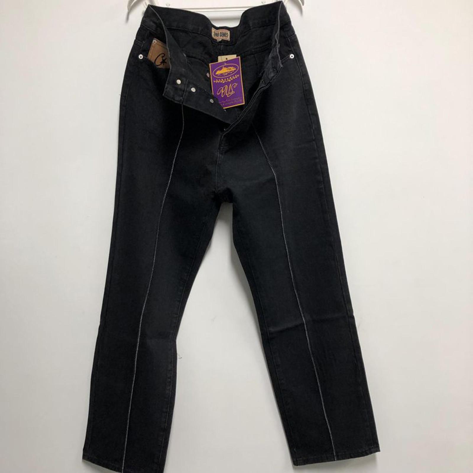 

Потертые джинсы в стиле ретро с вышивкой звезд в американском стиле, повседневные укороченные брюки XL чёрный