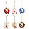 Large Lamb Fleece Ball Moose Pendant Christmas Tree Hanging Hairball Knitted Deer Christmas Decoration