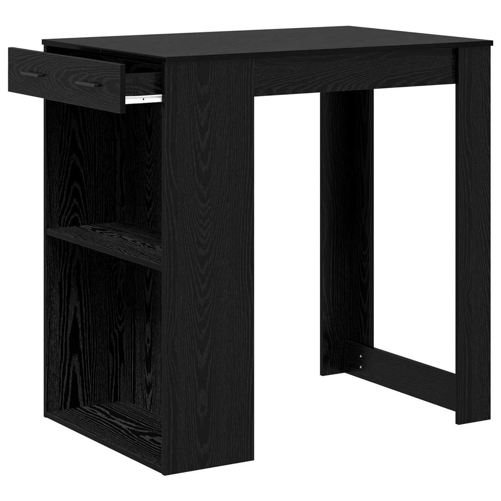 Bartisch in Black Oak Look 102 x 70 x 103.5 cm Engineered Wood