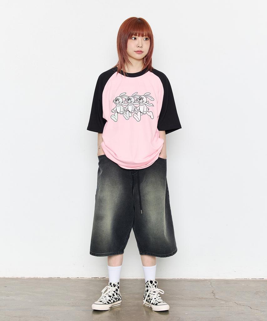 Bieseulaebis Carpenter Loose Fit Denim Shorts Vintage Black