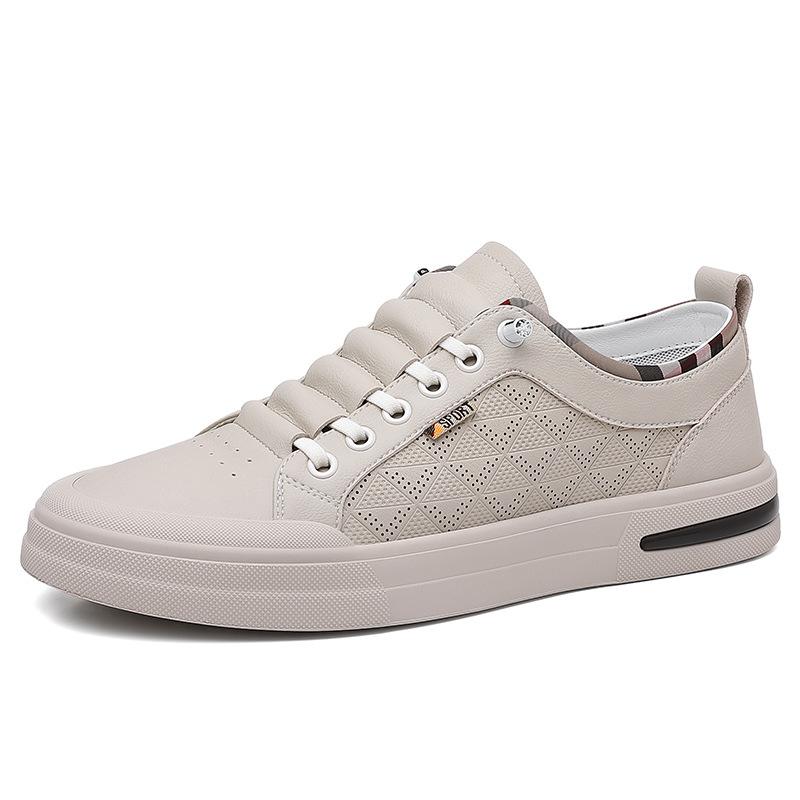 Autumn and Winter New Men's Shoes Inner Height Increase Leather Shoes Little White Shoes Board Shoes Genuine Leather Casual Men's Leather Shoes